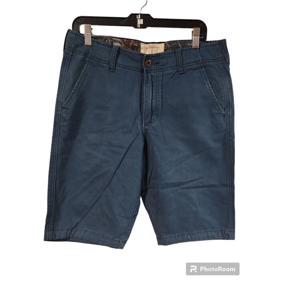 Hollister's Casual Cargo Shorts for Men Solid Color Sweat Shorts Jogger